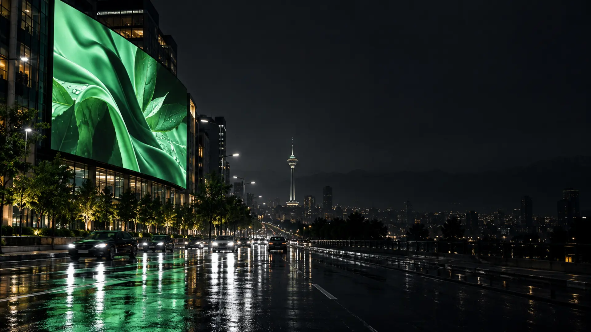 رسانه شهری مه‌بانگ در شب
